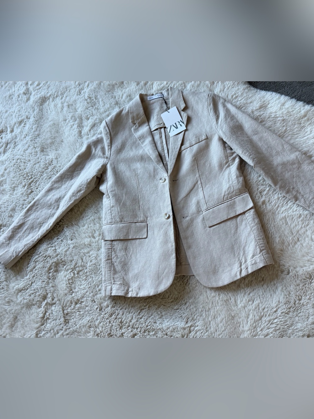 ZARA boys linen blazer , NWT.